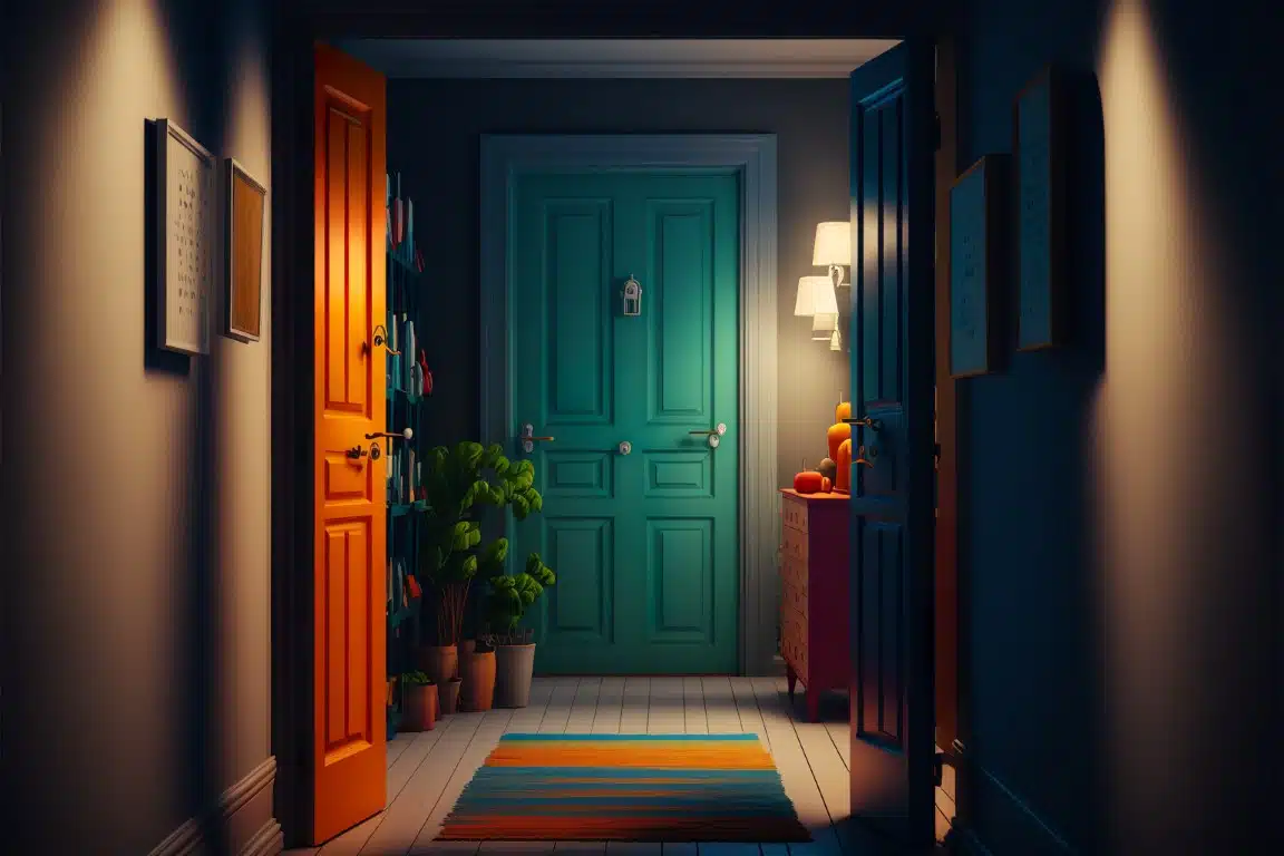 Les nuances de couleurs tendance pour peindre les portes de votre couloir en 2021 