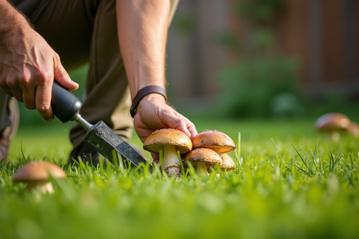 champignons pelouse